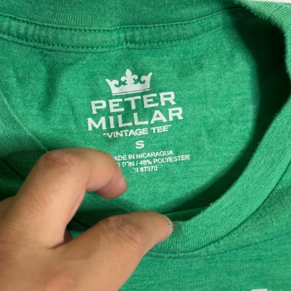 Peter Millar Mens Small Green NBC Golf Graphic T-Shirt Performance Tee Ahleisure - Picture 4 of 6